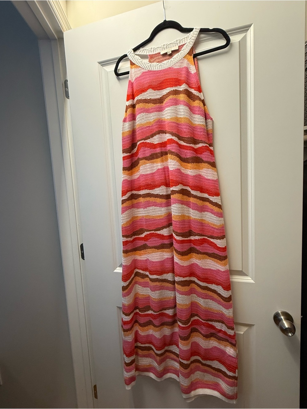 LOFT Multicolor Striped Knit Dress - Pink & Coral